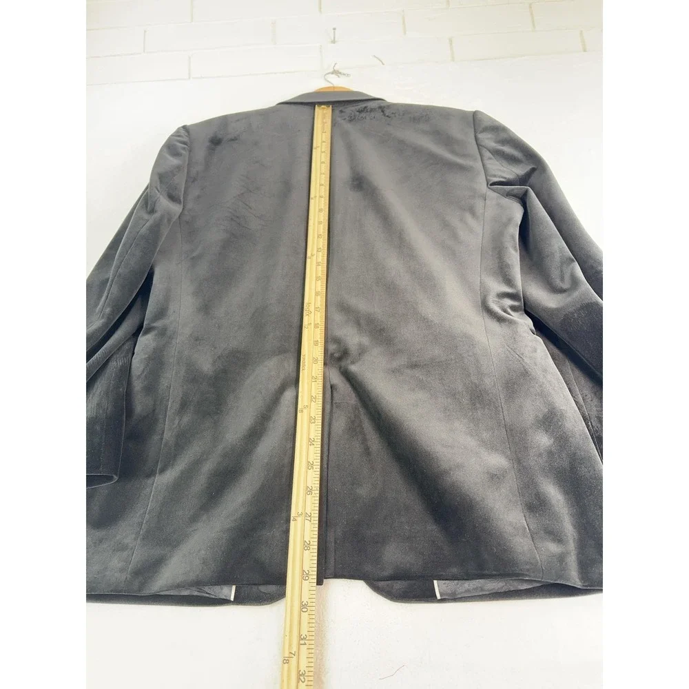 Express Blazer Mens‎ 40R Black Velvet Tuxedo Jacket Slim Fit Shawl Lapel Formal